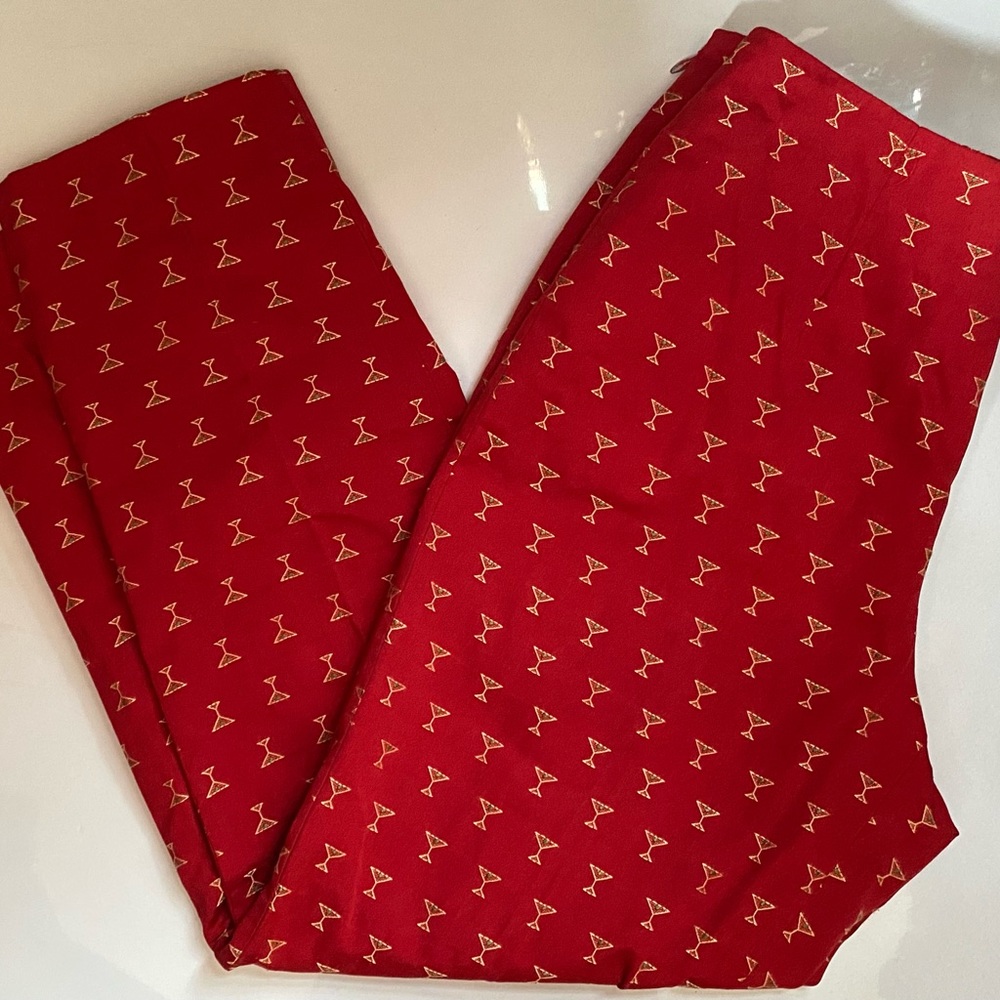 Martini print pants. Size 4. Skirtin Around brand. Super cute.